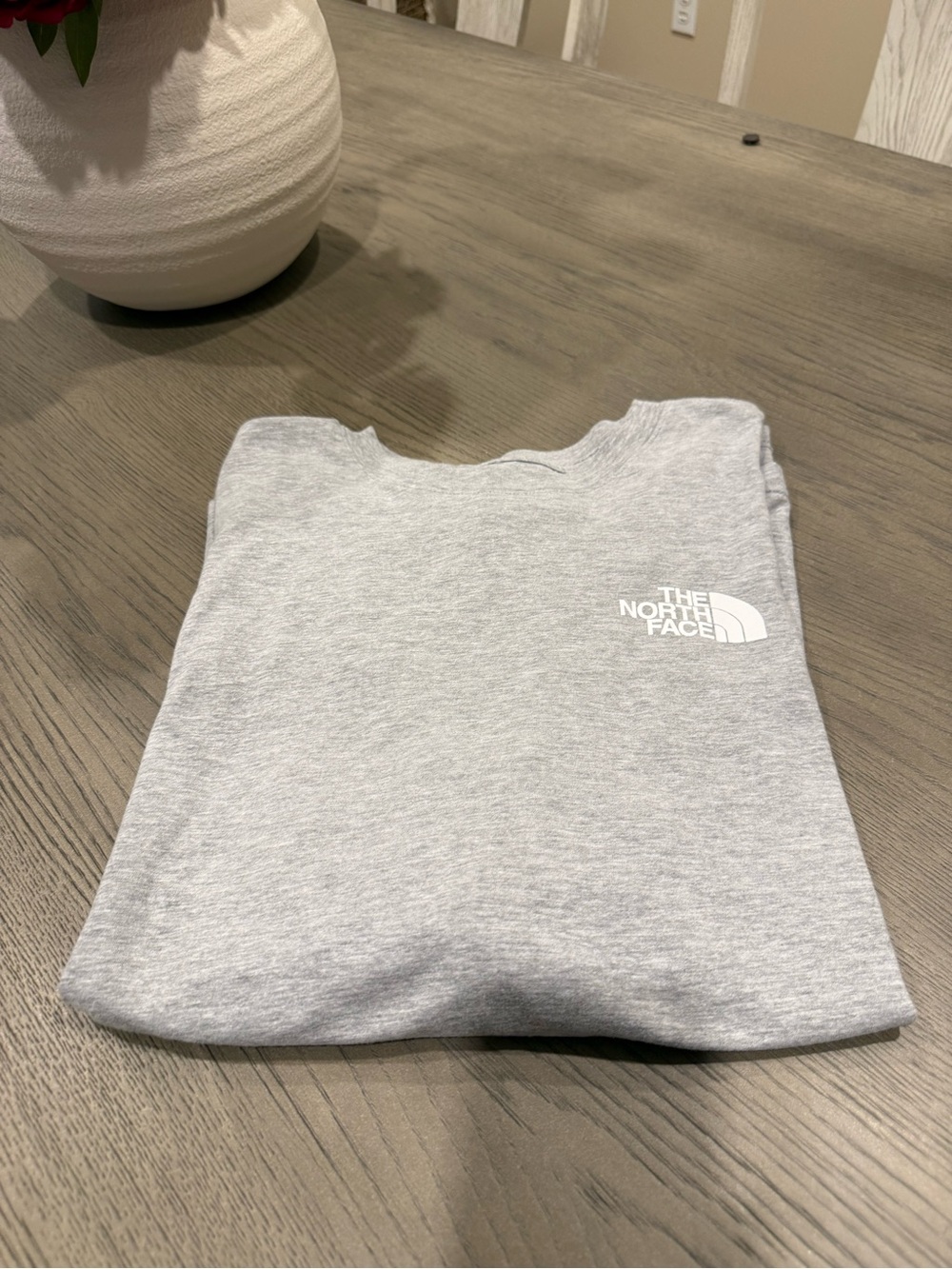 The North Face Light Gray Logo Crew Tee XL - Picture 2 of 11